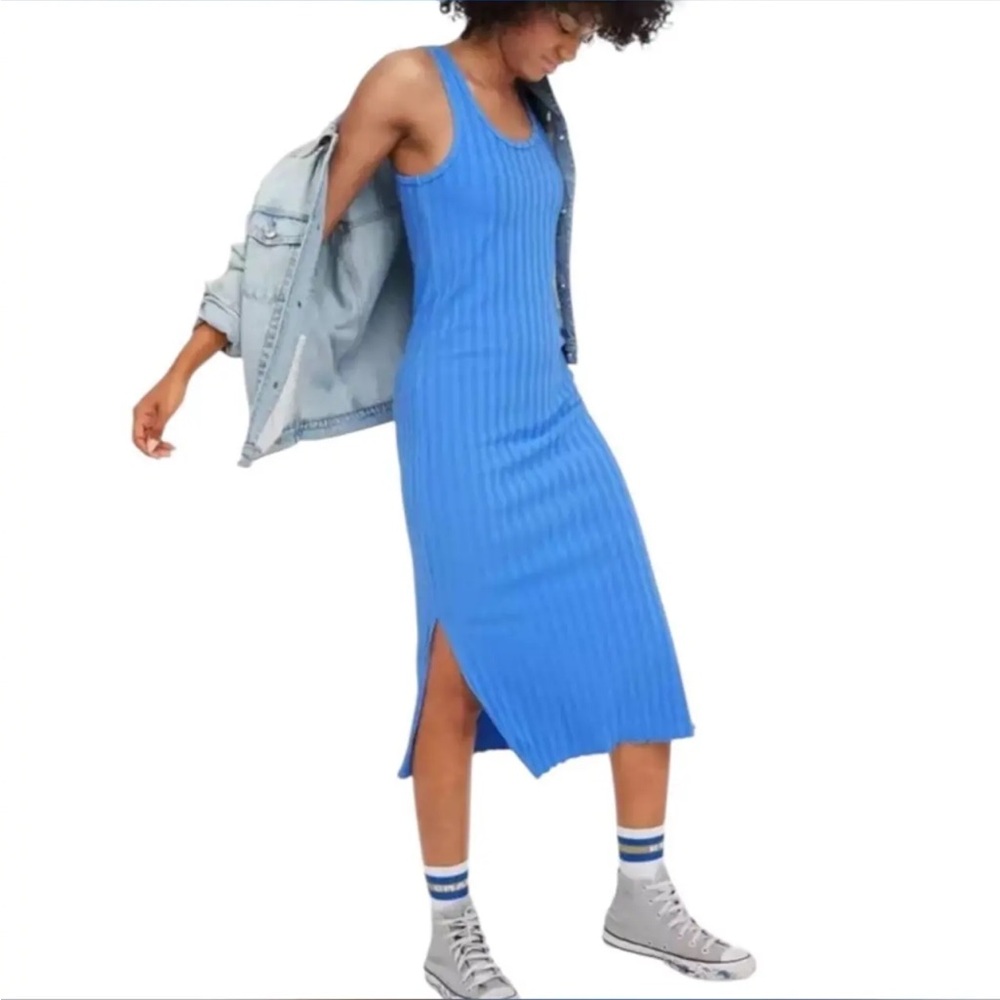 Aerie Blue Ribbed Dress